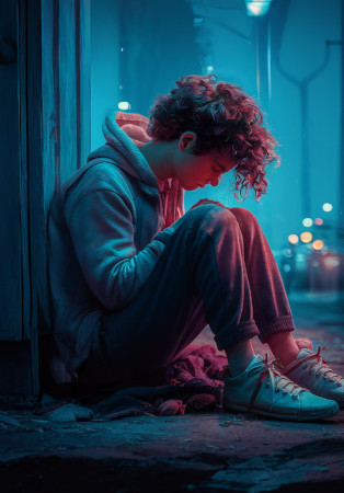 Sad teen